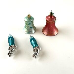 Festive Bell and Candle Ornaments